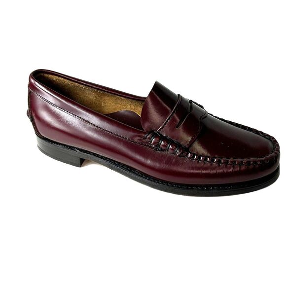 Sebago NWOT Burgundy Leather Classic Penny Loafers Size Mens 8C/Womens 9.5C - Picture 1 of 12